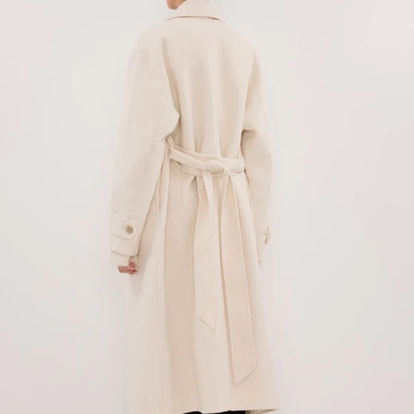 NWT DISSH Cream Long Wool Coat - Picture 2 of 8